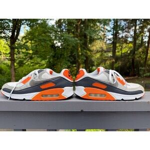 Nike Air Max 90 DM0029-108 "White/Grey/Safety Orange" Size 9 Men's Shoes Retro
